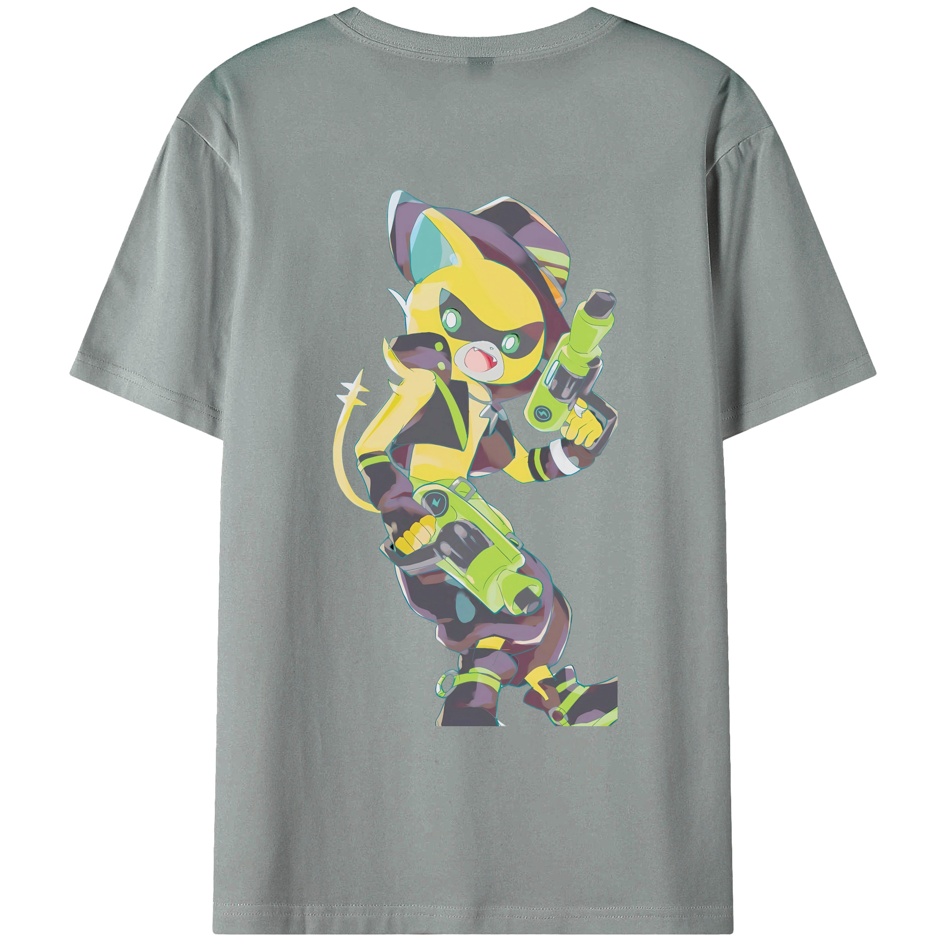 （画像用） 妖怪ウォッチ Yo-kai Watch 綿100％ メンズ半袖Tシャツ（バックプリント） 通気性